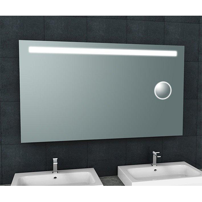 Wiesbaden Tigris spiegel rechthoek met LED en scheerspiegel 140 x 80 cm