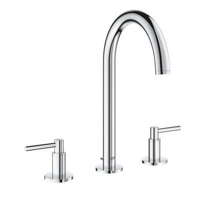 GROHE Atrio Wastafelkraan Opbouw - uitloop 16.6cm - M-size - met afvoerplug - draaibaar - chroom