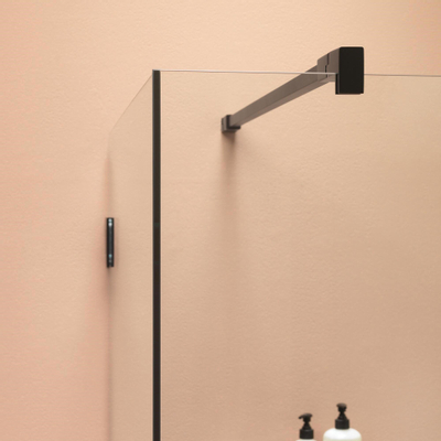 Sealskin I AM Walk in type A3 (divider), 880 mm, mat zwart, 8 mm helder veiligheidsglas + antikalk.