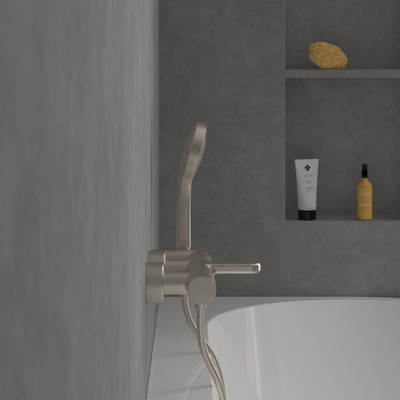 Villeroy & Boch Verve Showers Handdouche met drie waterstraalstanden Rond - Matt Brushed Nickel (RVS)