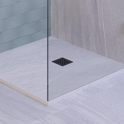 BRAUER Relievo Crag Afvoerrooster - 13.1x13.1x1cm - gunmetal