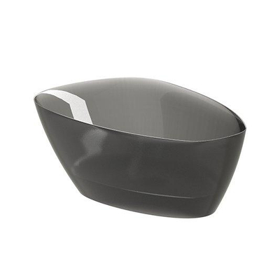 Riho Toledo vrijstaand bad - 158x110cm - solid surface - semi transparant - frosted smoke