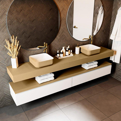 Mondiaz TOP 41 Vrijhangend Topblad - 230x41x12cm - geschikt voor waskom - Solid surface - Oro