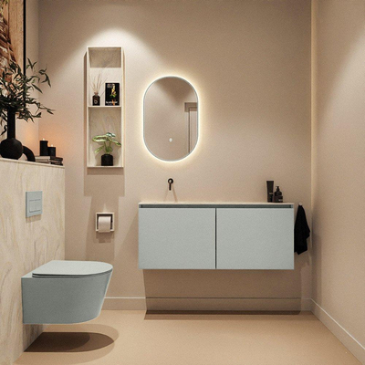 MONDIAZ TURE-DLUX 120cm toiletmeubel Greey. EDEN wastafel Ostra positie links. Zonder kraangat.