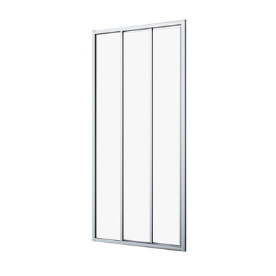 Sealskin Hooked Driedelige schuifdeur 85x200 cm, 6 mm helder veiligheidsglas met antikalklaag chroom