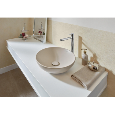 Villeroy & Boch Loop & friends opzetwastafel 42cm rond met overloop CeramicPlus almond