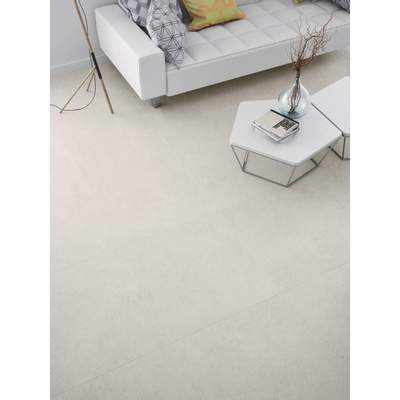 Cifre Ceramica wand- en vloertegel - 75x75cm - 10.5mm - Vierkant - gerectificeerd - Betonlook - Creme mat