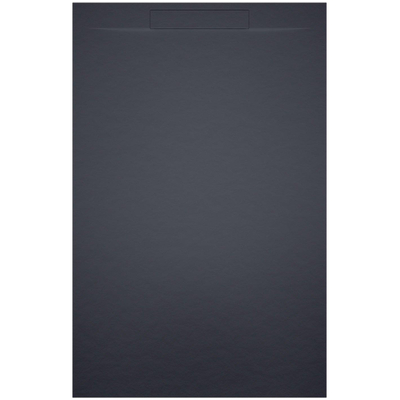 Riho Isola Douchevloer 120x90x3cm Kunstmarmer Leisteen structuur mat antraciet