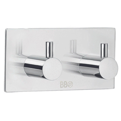 Smedbo Beslagsboden Handdoekhouder - 9x4.5x3cm - zelfklevend - RVS Gepolijst Edelstaal