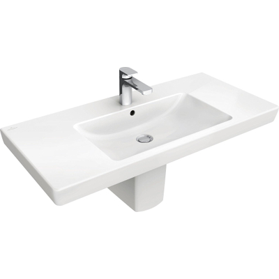 Villeroy en Boch Subway 2.0 meubelwastafel 100x47cm 1 kraangat met overloop wit