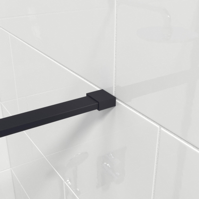 Saniclass Bellini Inloopdouche - 90x200cm - veiligheidsglas - mat zwarte lijst rondom - anti kalk SHOWROOMMODEL