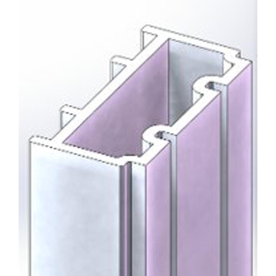 Fortifura Galeria Verbredingsprofiel voor Douchedeur - profiel 10mm - geborsteld messing