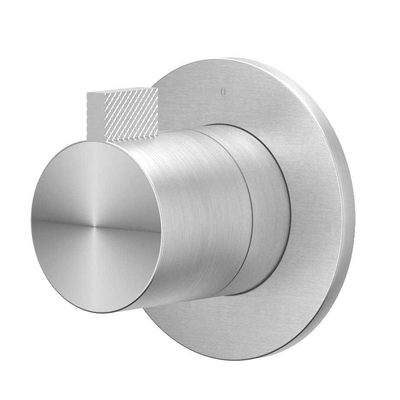 IVY Tribe Afbouwdeel - doorstroom inbouwstopkraan - symmetry - rond rozet - RVS316 - geborsteld