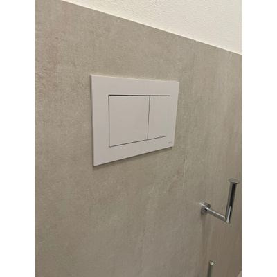 Tece Now bedieningsplaat - duospoeling - kunststof - extra dun - glans wit