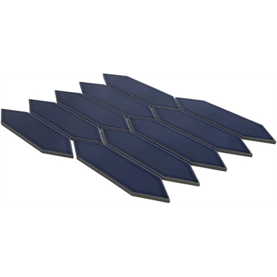 The Mosaic Factory Paris mozaïektegel - 25.5x31.5cm - wandtegel - Zeshoek/Hexagon - Porselein Blue Glans