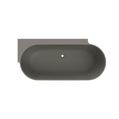 Arcqua Havana Halfvrijstaand Bad - 170x80cm - links - mat quartz grijs