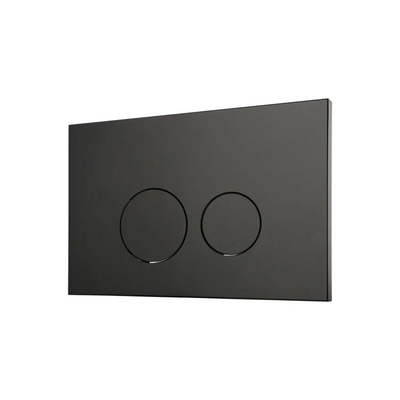 FugaFlow Metal Bedieningsplaat - bedieningspaneel voor Geberit UP320 inbouwreservoir - dualflush - ronde knoppen - metaal zwart mat