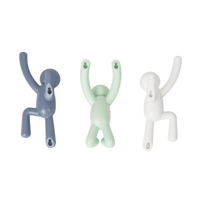 Umbra Buddy handdoekhaak - 8x8x16.5cm - set van 2 - Kunststof - Mix