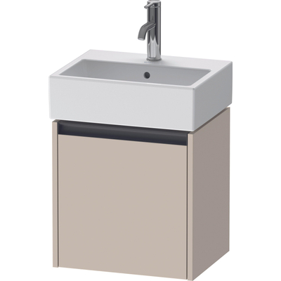 Duravit Ketho 2 wastafelonderbouwkast met 1 deur 43.4x33.8x44cm links, met greep antraciet taupe supermat