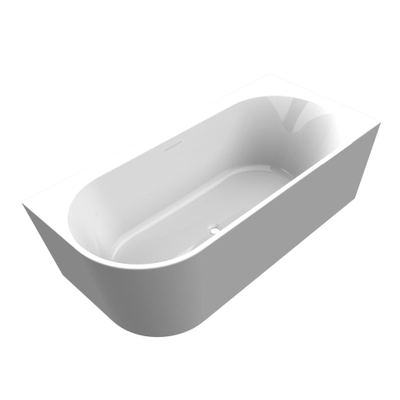 Arcqua Santo half vrijstaand ligbad 178x80cm acryl glans wit rechts