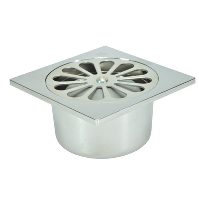 Riko doucheput met onderuitlaat 10 x 10 cm chroom