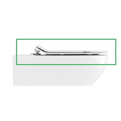 Crosswater KAI Slim zitting met softclose met quick release 36x41x5cm ABS kunststof wit