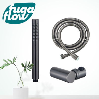 FugaFlow Eccelente Sobrado Badkamer handdoucheset incl. staafhanddouche, houder en anti-twist doucheslang Gunmetal PVD