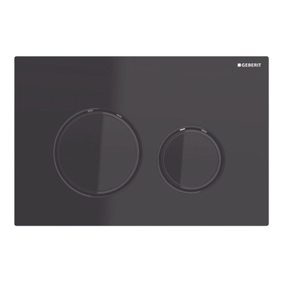 Geberit Sigma50 bedieningsplaat - 2-toets spoeling - rond - zwartchroom/zwart