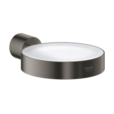 GROHE Atrio Bekerhouder - 5.6x10.2x3.5cm - zonder glas - brushed hard graphite