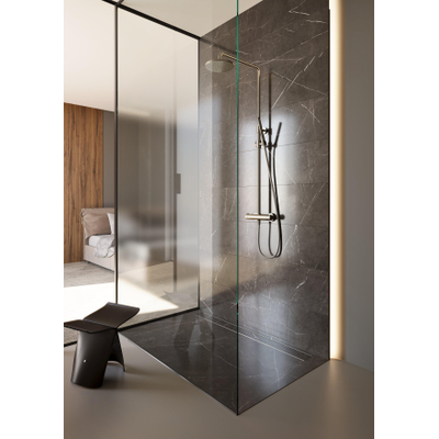 Hotbath Ace Thermostatische Stortdoucheset BBP PVD Geborsteld Messing PVD