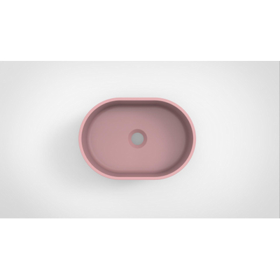 Arcqua Case waskom - 40x28cm - Ovaal - Cast marble Roze Mat