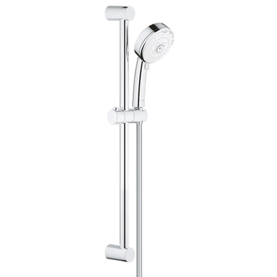 GROHE New Tempesta Cosmopolitan 100 Glijstangset - 60cm - ronde handdouche - 4 straalsoorten - gladde doucheslang - chroom/wit