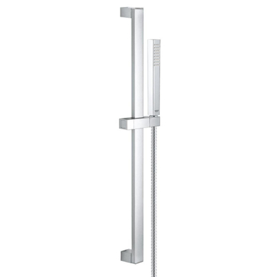GROHE Euphoria Cube Glijstangset - 60cm - staafhanddouche - 1 straalsoort - metalen doucheslang - chroom