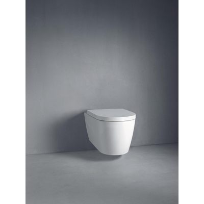 Duravit Me by starck Toiletset wandcloset compact softclose zitting wit en fonteinset 40x22cm fonteinkraan en sifon wit