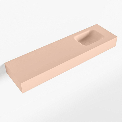 Mondiaz LEX Fontein - 110x30x12cm - wasbak Rechts - zonder kraangaten - solid surface - Rosee