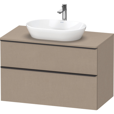 Duravit D-Neo wastafelonderkast 100x66.4x55cm 2 lades Linnen Mat