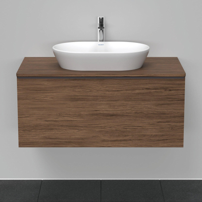 Duravit D-Neo wastafelonderkast 100x45.9x55cm 1 lade Noten (donker) Mat