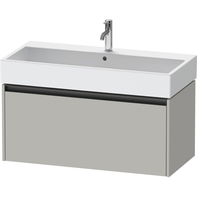 Duravit Ketho 2 wastafelonderbouwkast met 1 lade 98.4x46x44cm met greep antraciet betongrijs mat