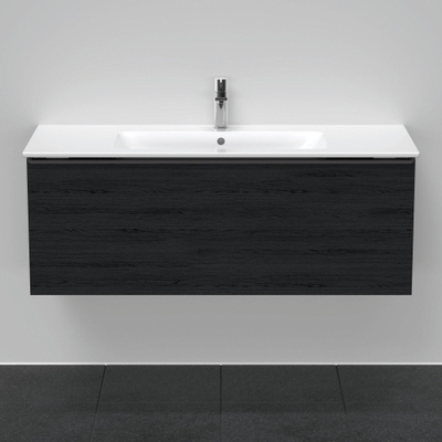 Duravit D-Neo wastafelonderkast 121x44x46.2cm 1 lade Eiken (zwart) Mat