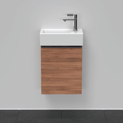 Duravit D-Neo wastafelonderkast 36.4x44x22.2cm Linksdraaiend 1 deur Noten Mat