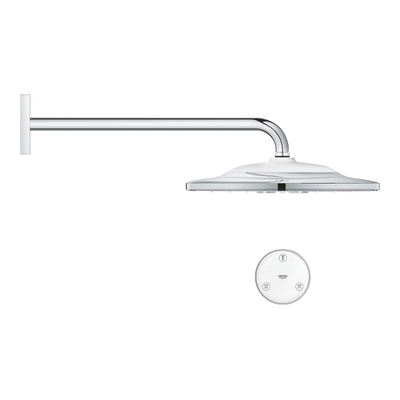GROHE Rainshower SmartConnect 310 Cube Hoofddouche - 31x31cm - 2 straalsoorten - wandarm 42.2cm - met afstandsbediening - chroom