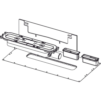 Tece - TeceDrainprofile - afvoer laag - DN 40 - horizontaal