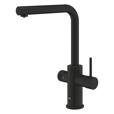 GROHE Blue Pure 1-gats wastafelkraan m. filterfunctie m. uittrekbare uitloop voorsprong 22.3cm phantom black