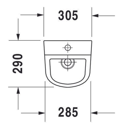 Duravit D-code urinoir toevoer boven met sifon en bevestiging wit