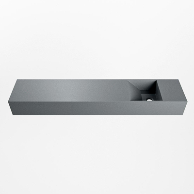 Mondiaz TYNE Fontein - 110x23x12cm - wasbak Rechts - zonder kraangaten - solid surface - Plata