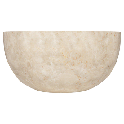 Differnz Boomer Waskom - 21x12cm - rond - Marmer - Beige