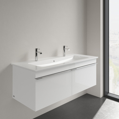 Villeroy en Boch Venticello meubelwastafel met 2 kraangaten 120x50cm met overloop ceramic+ wit