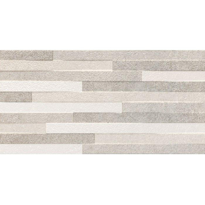 Baldocer Ceramica Pierre Grey Decor wandtegel - 30x60cm - 10mm - Rechthoek - gerectificeerd - Natuursteen look - mat grijs