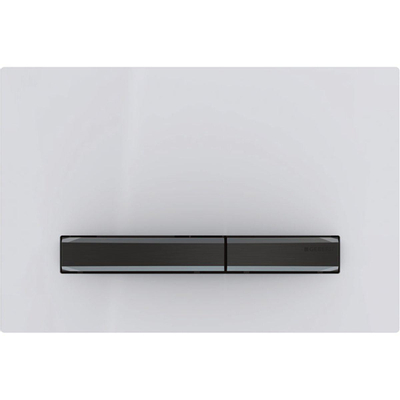 Geberit Sigma50 bedieningsplaat - 2-toets spoeling - vierkant - zwartchroom/wit