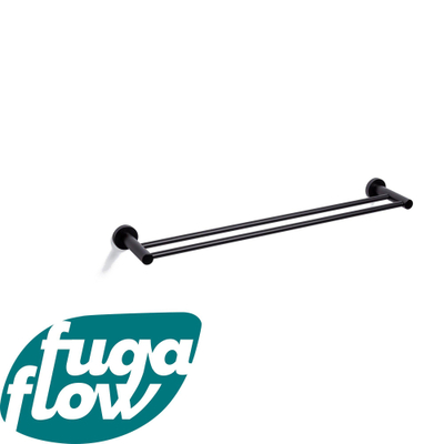 FugaFlow Efficiente Acces Handdoekhouder - dubbel - rond - mat zwart